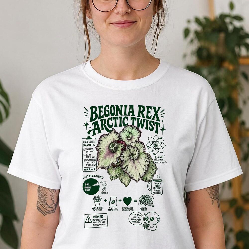 Funny Begonia Rex Arctic Twist Shirt Retro House Plants Gift